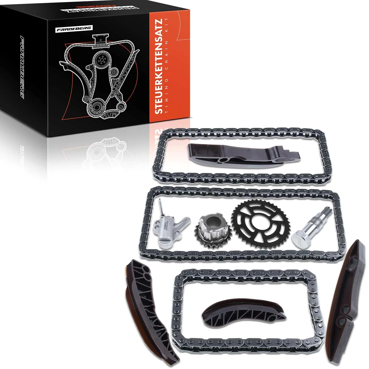 Frankberg Kit de cadena de distribución | Compatible con: Serie 5 F10 F18, Serie 3 Touring E91, X1 E84, M.i.n.i Convertible R57, M.i.n.i Clubvan R55, Serie 1 E81