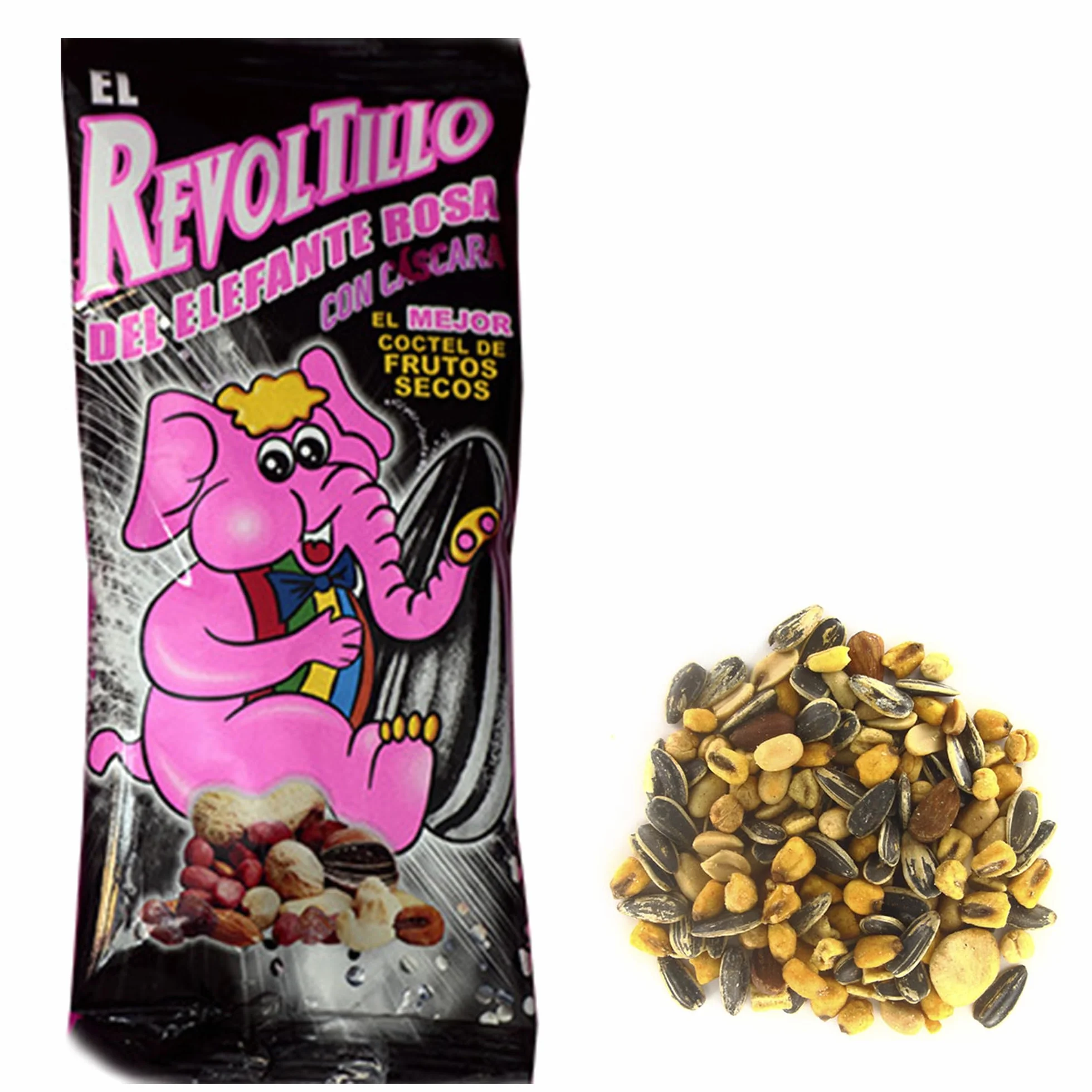 El Elefante Rosa Pack Especial 19 Bolsas Pipas Girasol Revoltillo Frutos Secos Almendras Tostadas Aperitivo