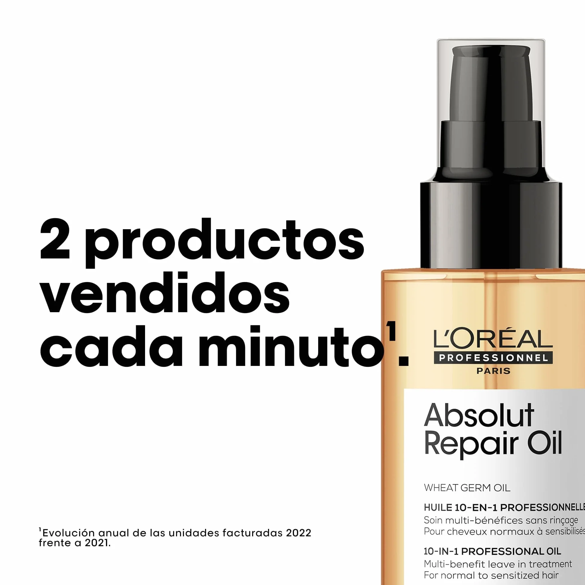 L'Oréal Professionnel Absolut Repair Aceite 10-en-1 Oil Tratamiento Reconstructor Pelo Seco Dañado 90ml