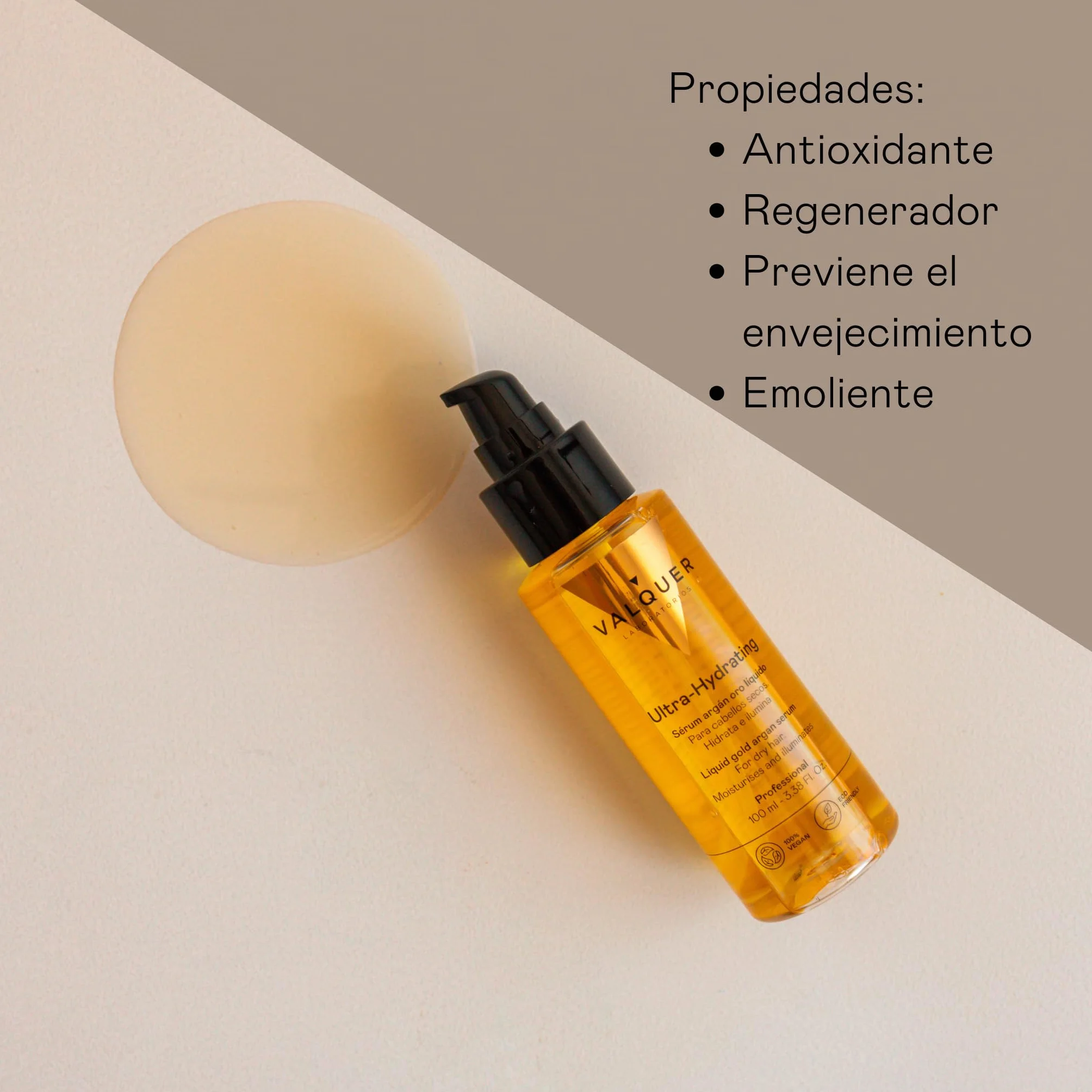 VALQUER Sérum Capilar Aceite de Argán y Zanahoria 100 ml Vegano