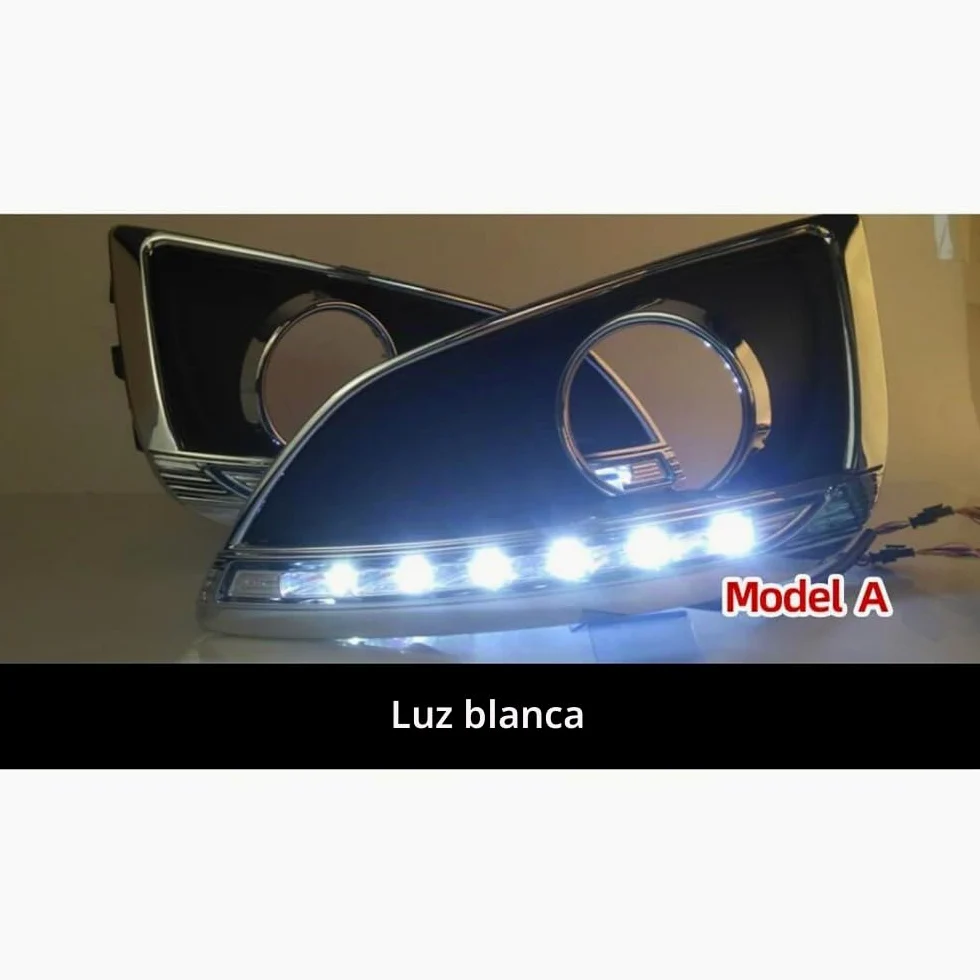 BAKUGO 2 Piezas LED Luz De Circulación Diurna Luz Antiniebla Luz Parachoques Delantero DRL Luz De Señal De Vuelta para Hyundai IX35 2010 2011 2012-White