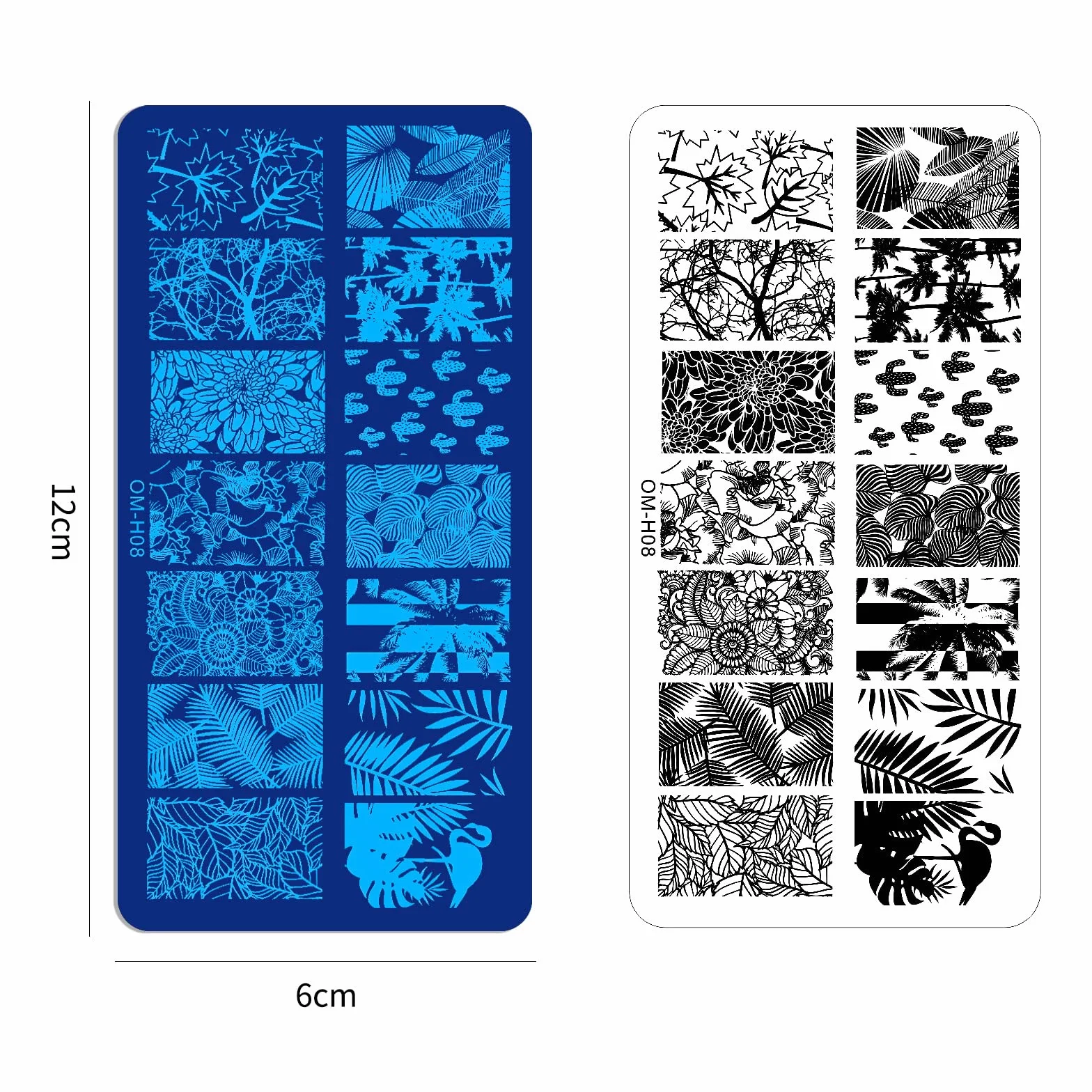 MWOOT 6 Piezas Placas Estampacion Uñas Nail Art Stamping