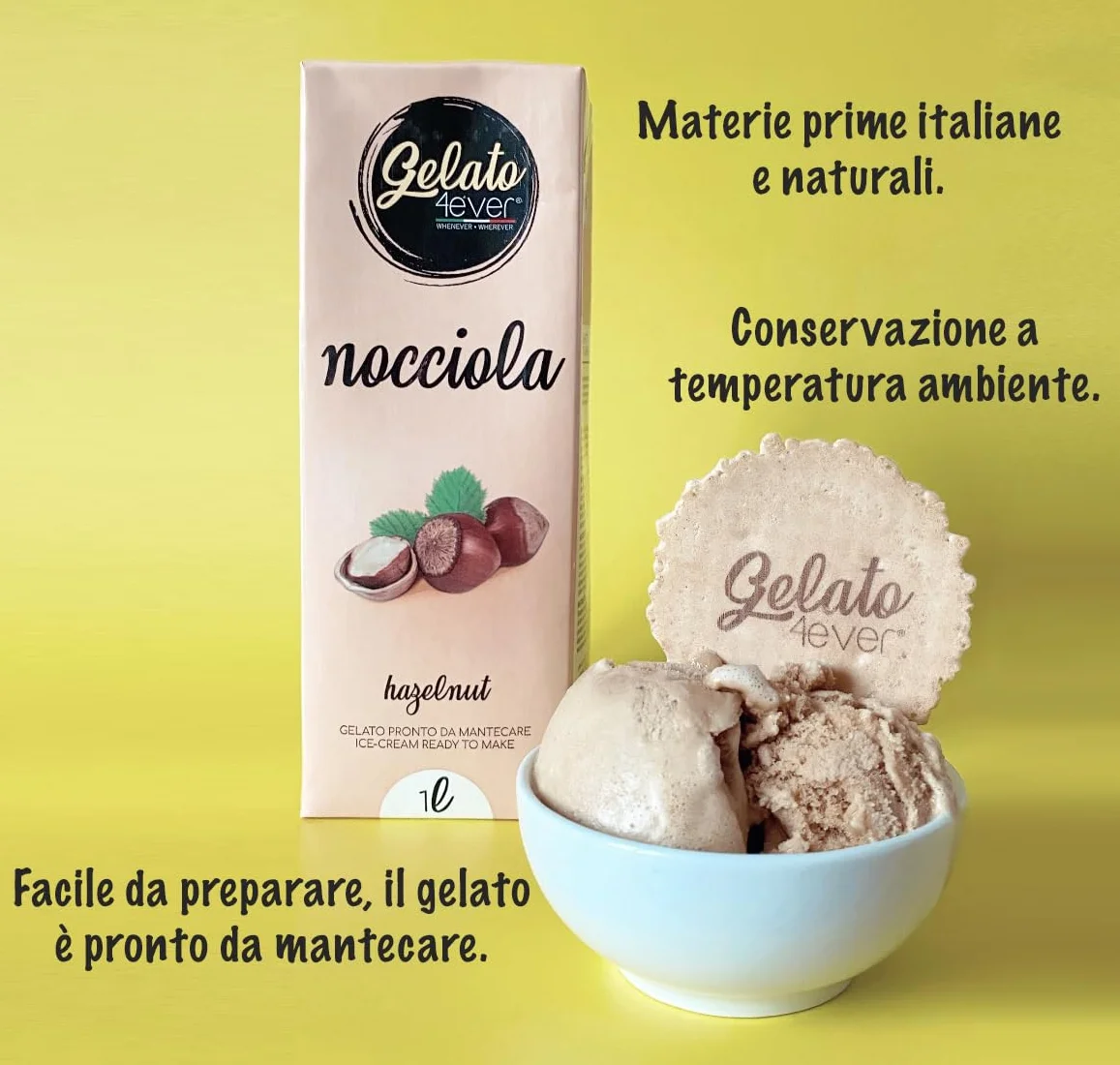 Gelato 4ever Crema helada lista para batir Paquete de 2 Fiordilatte