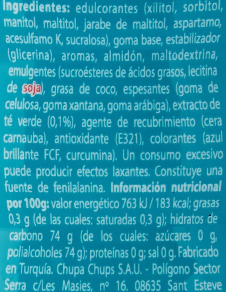 Mentos Chicle Menta Verde Sin Azúcar Sabor Wintergreen 30g Paquete de 10