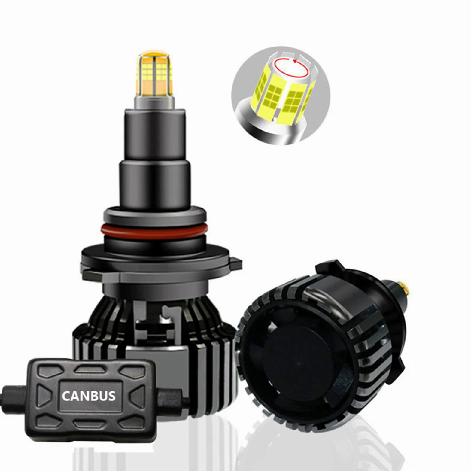 Bombillas LED Para Faros Delanteros, 33000LM 6000K, Kit De Conversión De Luz Blanca Fría De Haz Alto Y Bajo, Plug And Play Para Reemplazo De Bombillas Halógenas De Haz Alto/Bajo, Paquete De 2,H1