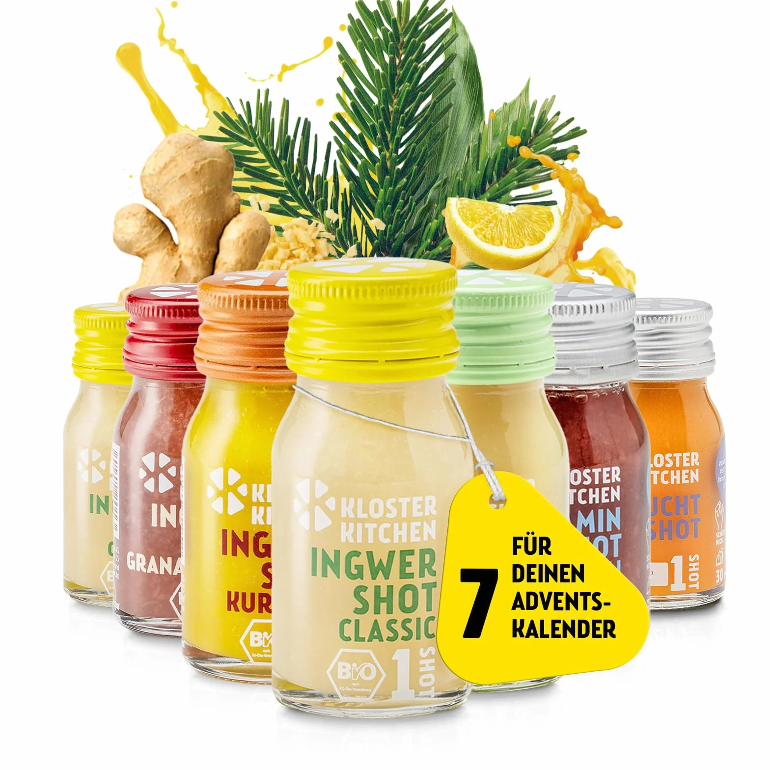 Calendario de Adviento Kloster Kitchen Jengibre Orgánico 7 Botellas 30 ml
