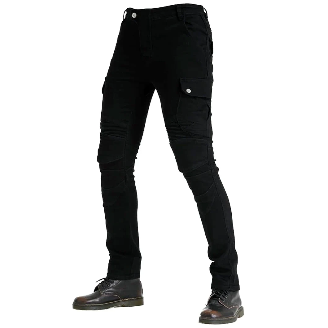 Hombre Moto Jeans Motocicleta Pantalones con Forro Protector de Aramida