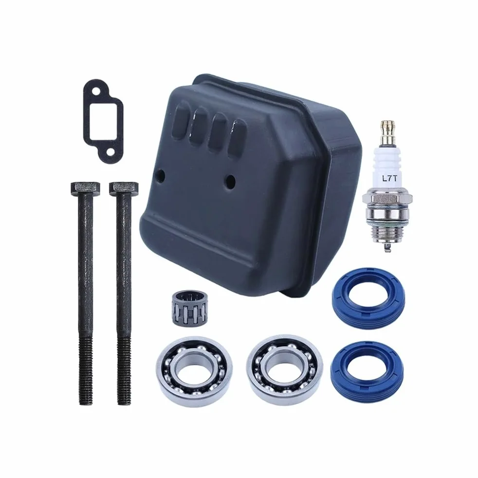 Kit de Juntas y retenes de Aceite for cojinetes de cigüeñal, Pernos, bujías y Agujas, Compatible con MS180, MS170, 018 y 017.