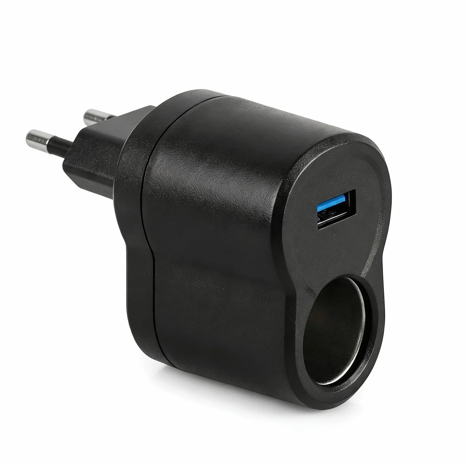 Adaptador de Corriente 220V a 12V para Mechero de Coche, Convertidor AC/DC con Toma Encendedor y USB 5V/1A, Solo para Accesorios de Bajo Consumo hasta 6W, GPS y Luces LED