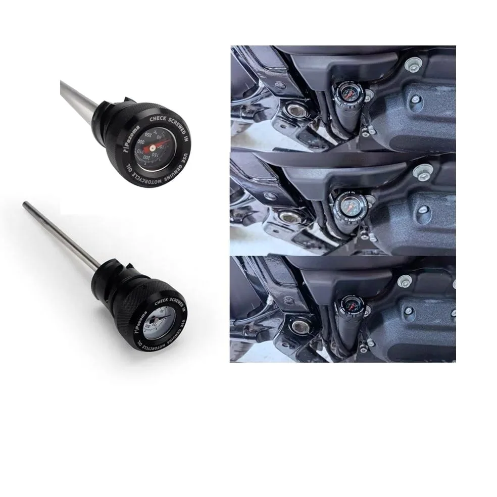 Tanque Aceite Varilla para Softail 2018-2021 para Breakout para Deluxe para Boy para Heritage para Low Varill Nivel Motor Tapón Llenado Aceite Temperatura Depósito