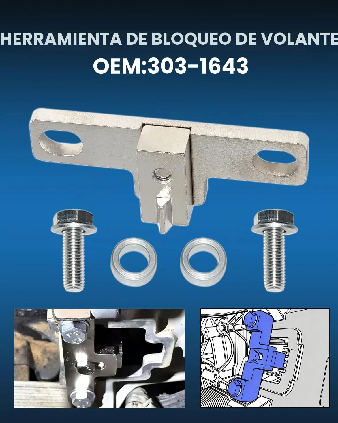DPTOOL Herramienta de Bloqueo del cigüeñal de sincronización del árbol de levas Compatible con Motor de Gasolina Ford 1.0L Ecoboost última versión de 2018 Reemplazo 303-1661, 303-1643
