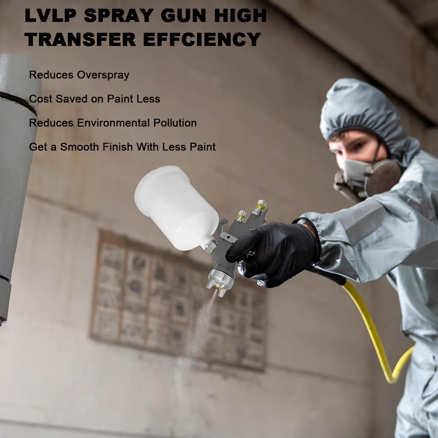 Pistola de pulverización LVLP​, Pulverizador de Pintura para automóviles con boquillas de 1,3/1,5/1,7/2,0 mm, para Pintura de Casas, Recubrimiento de armarios y Bricolaje