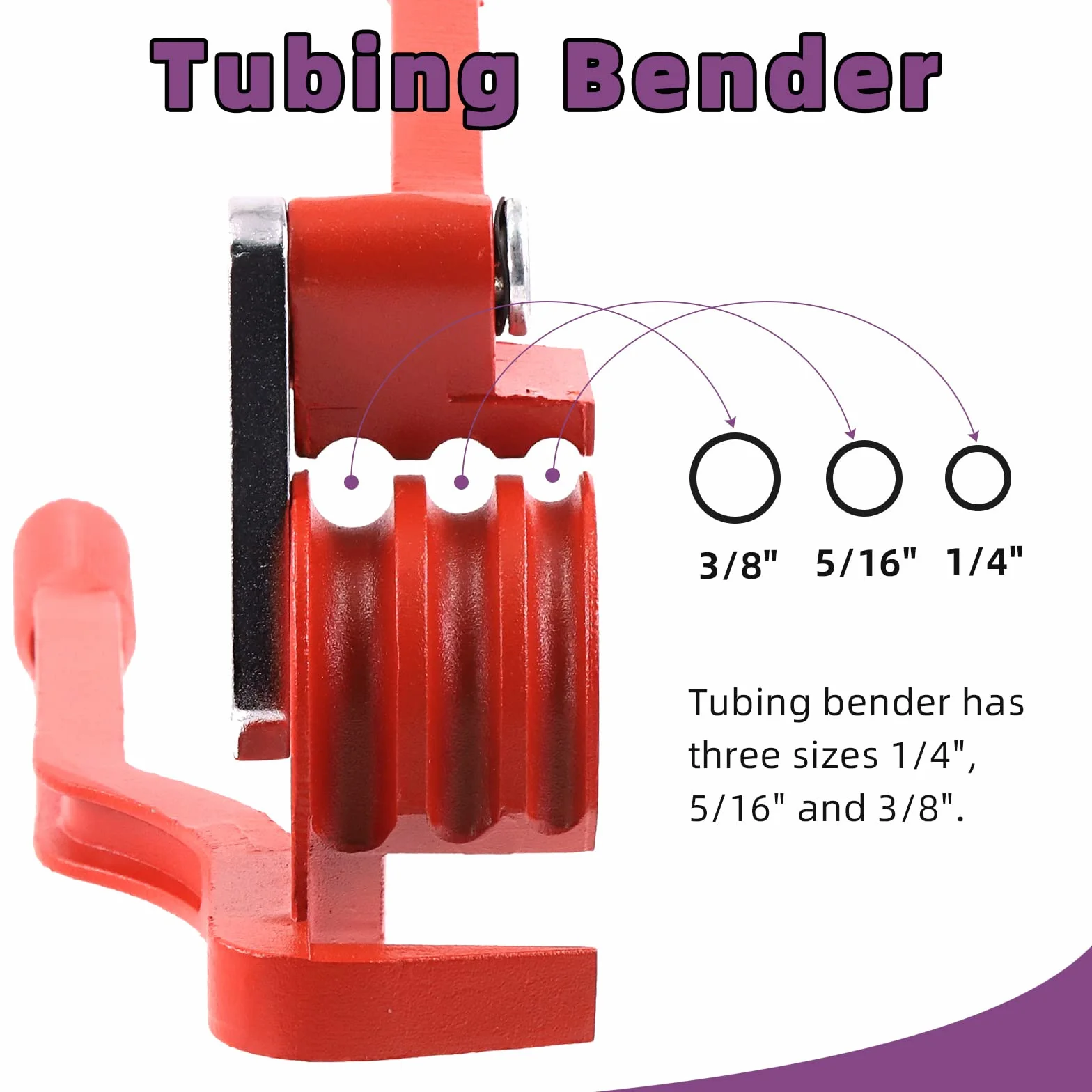 Swpeet Kit de herramientas de avellanado doble para automóvil de 3 piezas y juego surtido de curvador de tubo de 3 en 1 de 180 grados, herramientas de avellanado de línea de 5/8" 5/16" 3/16" 1/4" 3/8