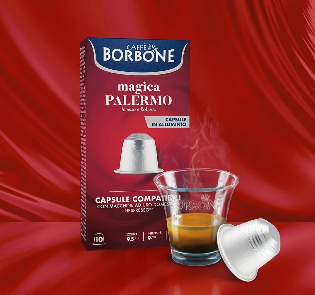Caffè Borbone Mezcla de Café Magica Palermo 100 Cápsulas Compatibles Nespresso