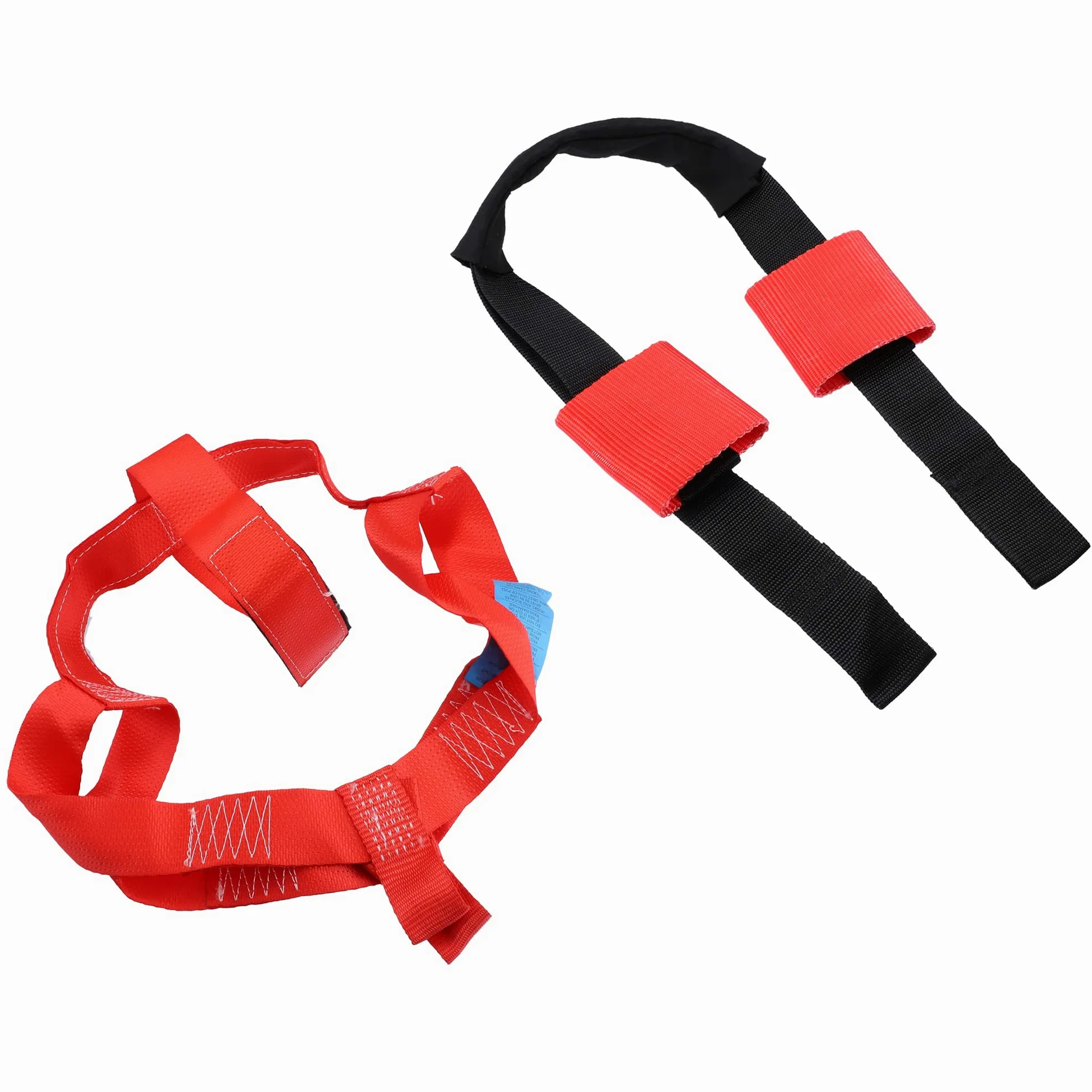 A ABSOPRO 1 Conjunto Delantero Trasero Rueda Transporte Amarre Abajo Correa Nailon Negro Rojo