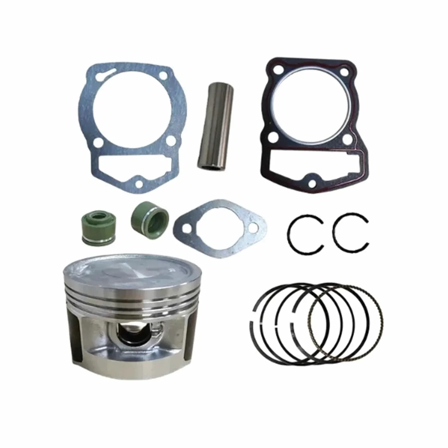 Kit De Extremo Superior Pistón Cilindro Diámetro 70mm, Junta Apta Compatible con ZONGSHEN CBB250 CBB 250 WELS 250cc Dirt Pit Bike ATV Grupo de cilindros Pistón Kit