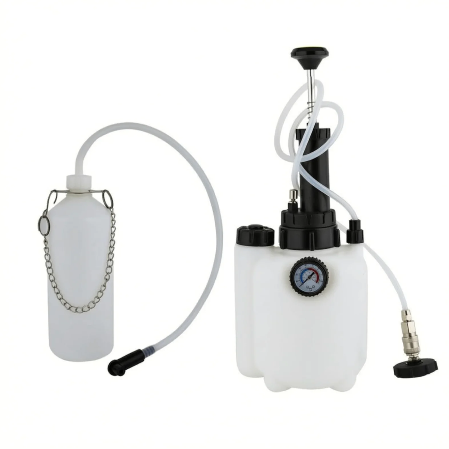 Kit Purga Frenos con Manómetro Bomba Purga Frenos Multifuncional Herramienta para Garaje, Herramienta De Cambio De Aceite De Freno De 3L