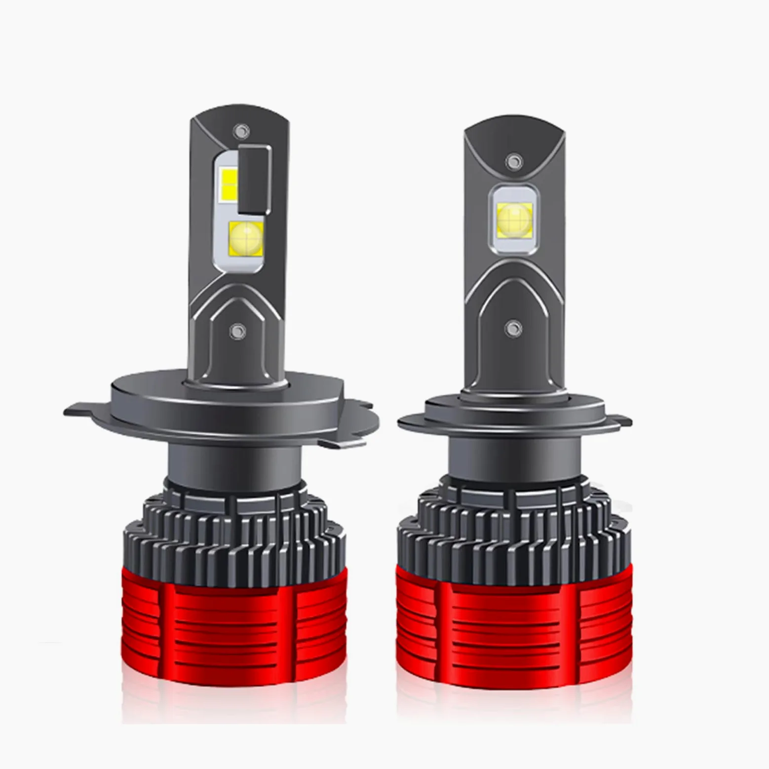 Bombillas LED 30000 Lúmenes, Luz LED Con 400% De Brillo, Visión De Conducción Más Amplia, Sin Polaridad Y 6000 K Xenón Blanco, Paquete De 2,H1