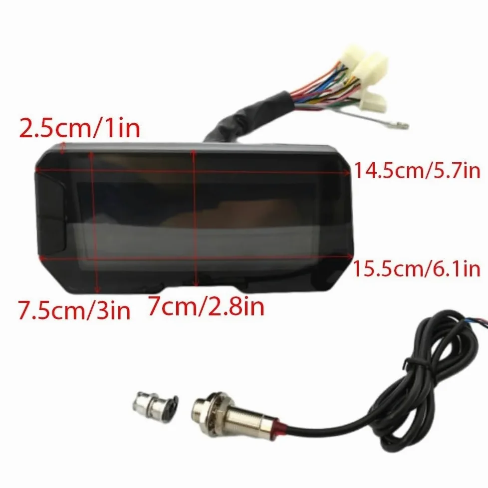 Odómetro Digital Velocímetro Digital LCD para motocicleta, odómetro, accesorios para incluidos, Universal, 12000 RPM para 12 V