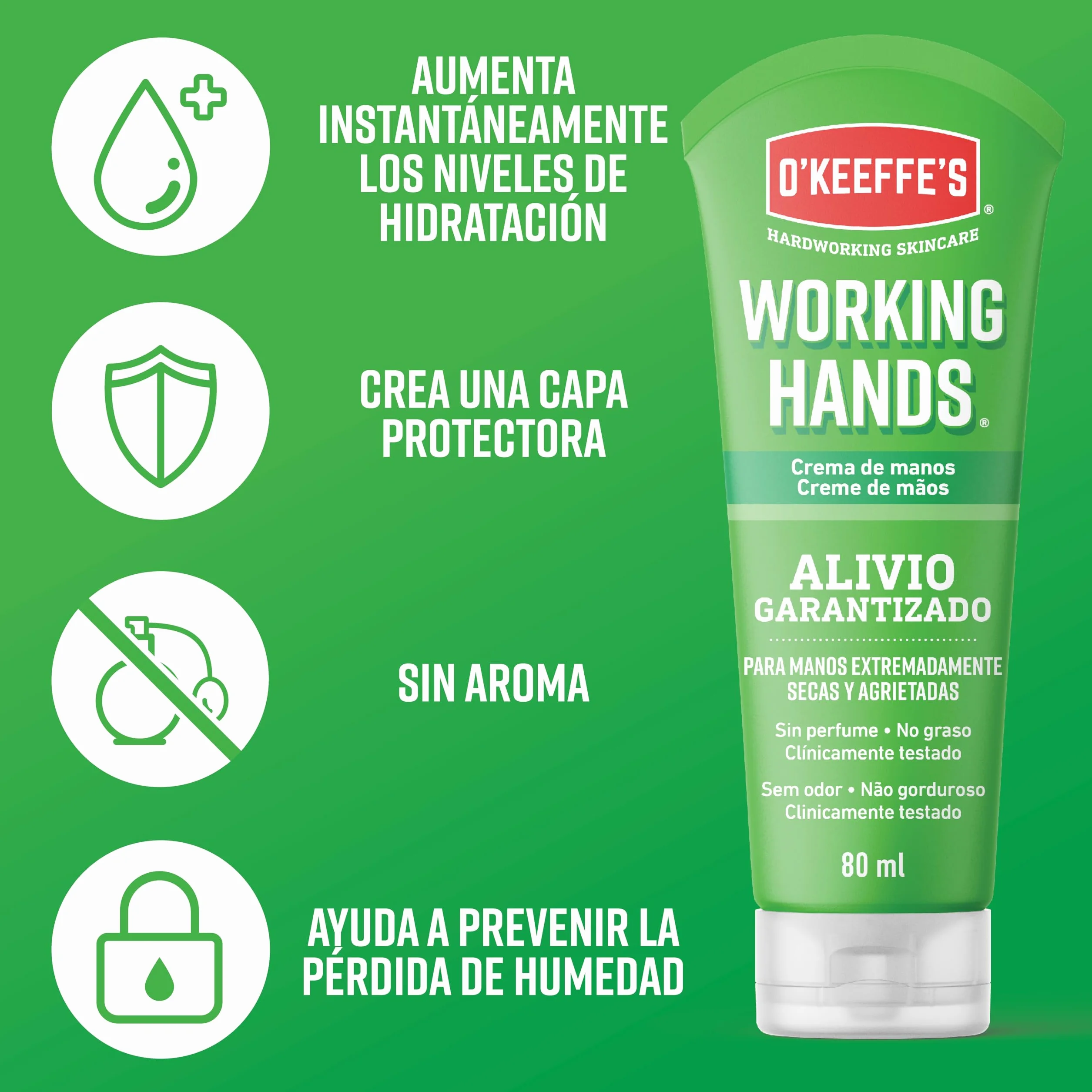 O`Keeffes Working Hands Crema para manos secas y agrietadas 80ml
