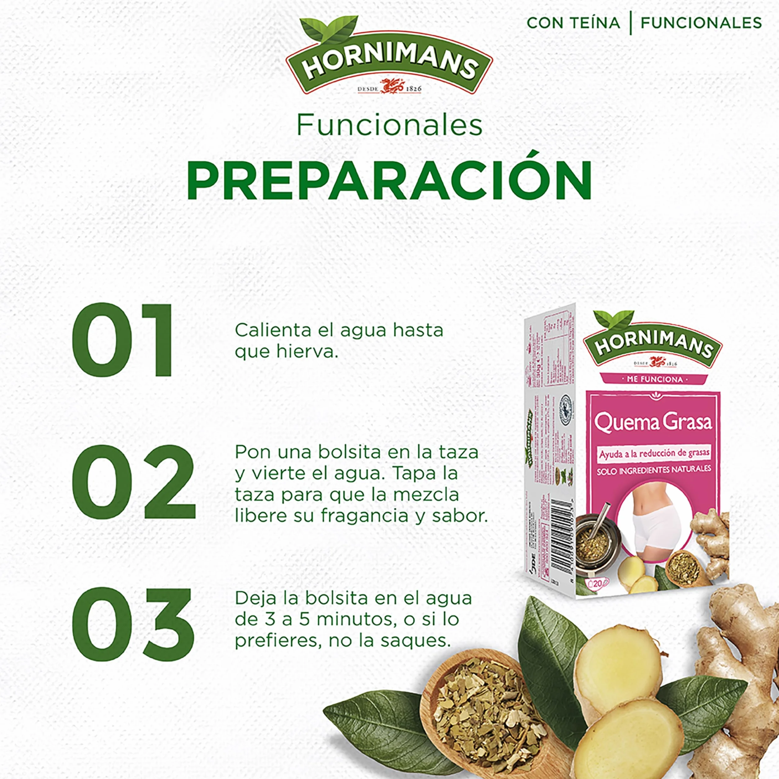 Hornimans Infusión Quemagrasa 20 Bolsitas