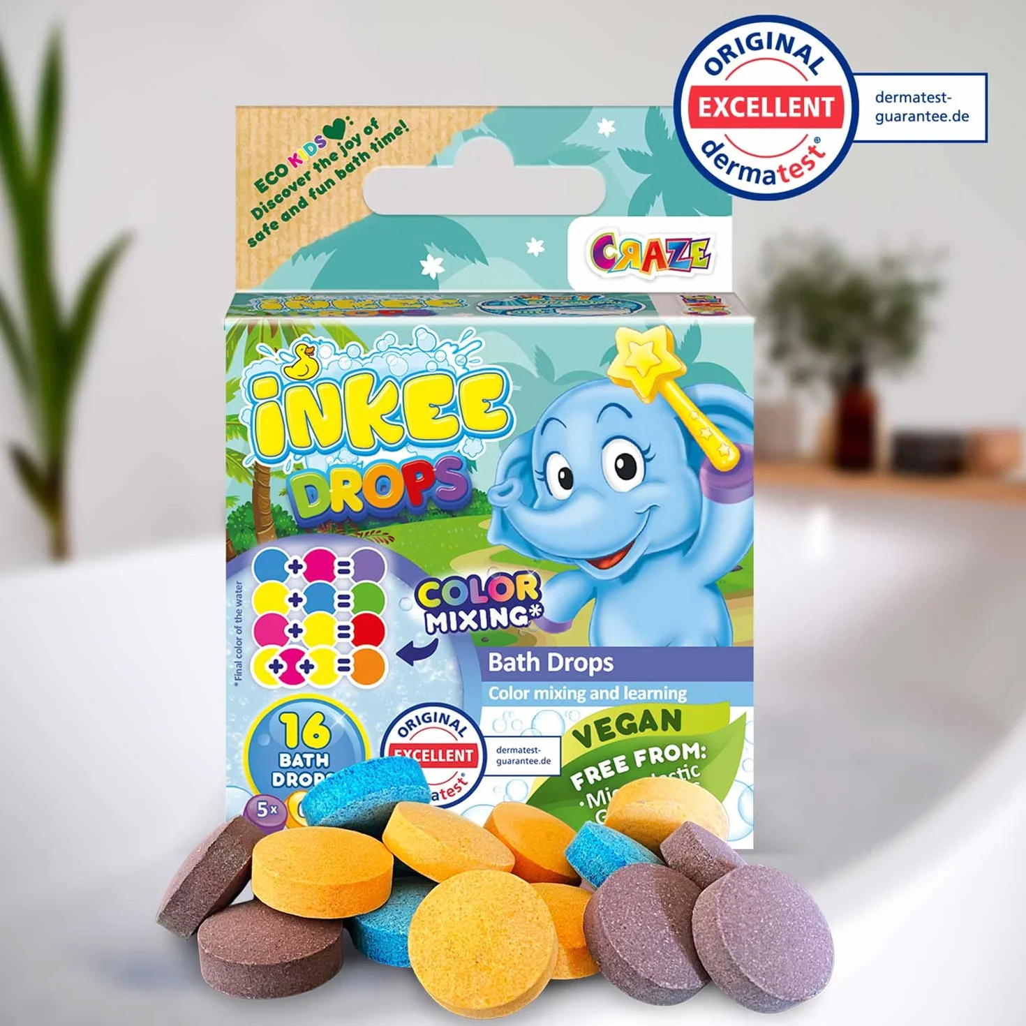 INKEE Bombas de Baño Para Niños 16 Colores Compatible con Varitas