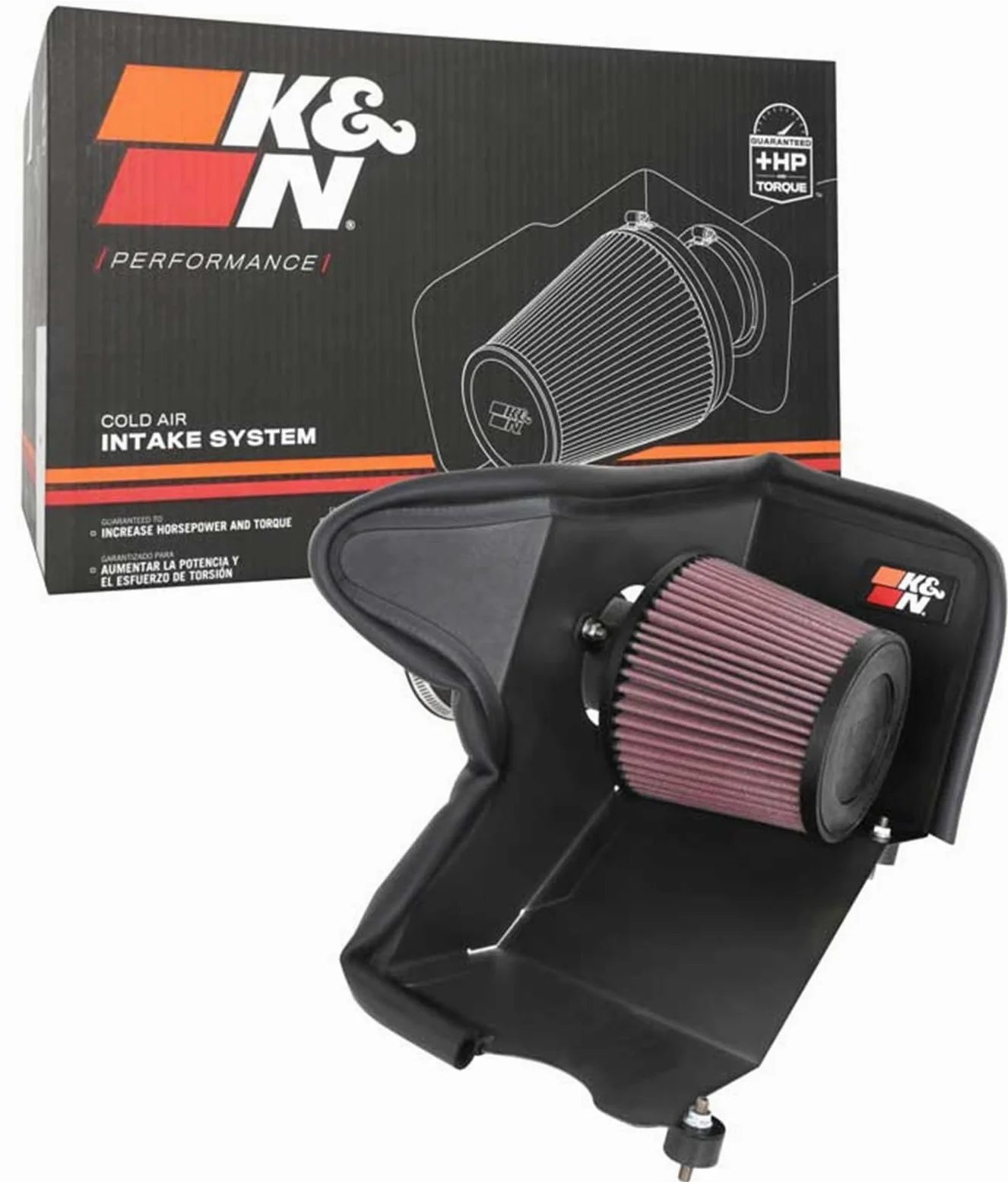 K&N Sistema de admisión de aire frío: filtro de aire de alto flujo, aumenta el rendimiento y la fuerza: compatible con Hyundai Elantra 2021, 69-5327TC