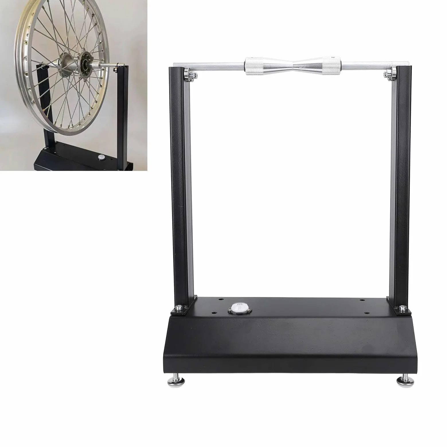 Jiawu Equilibrador de Ruedas de Motocicleta, Conos de Centrado Ajustables, Equilibrador de Neumáticos de 13 de 8 Mm a 28 Mm, Soporte de Equilibrio de Ruedas con Diseño Desmontable Portátil para