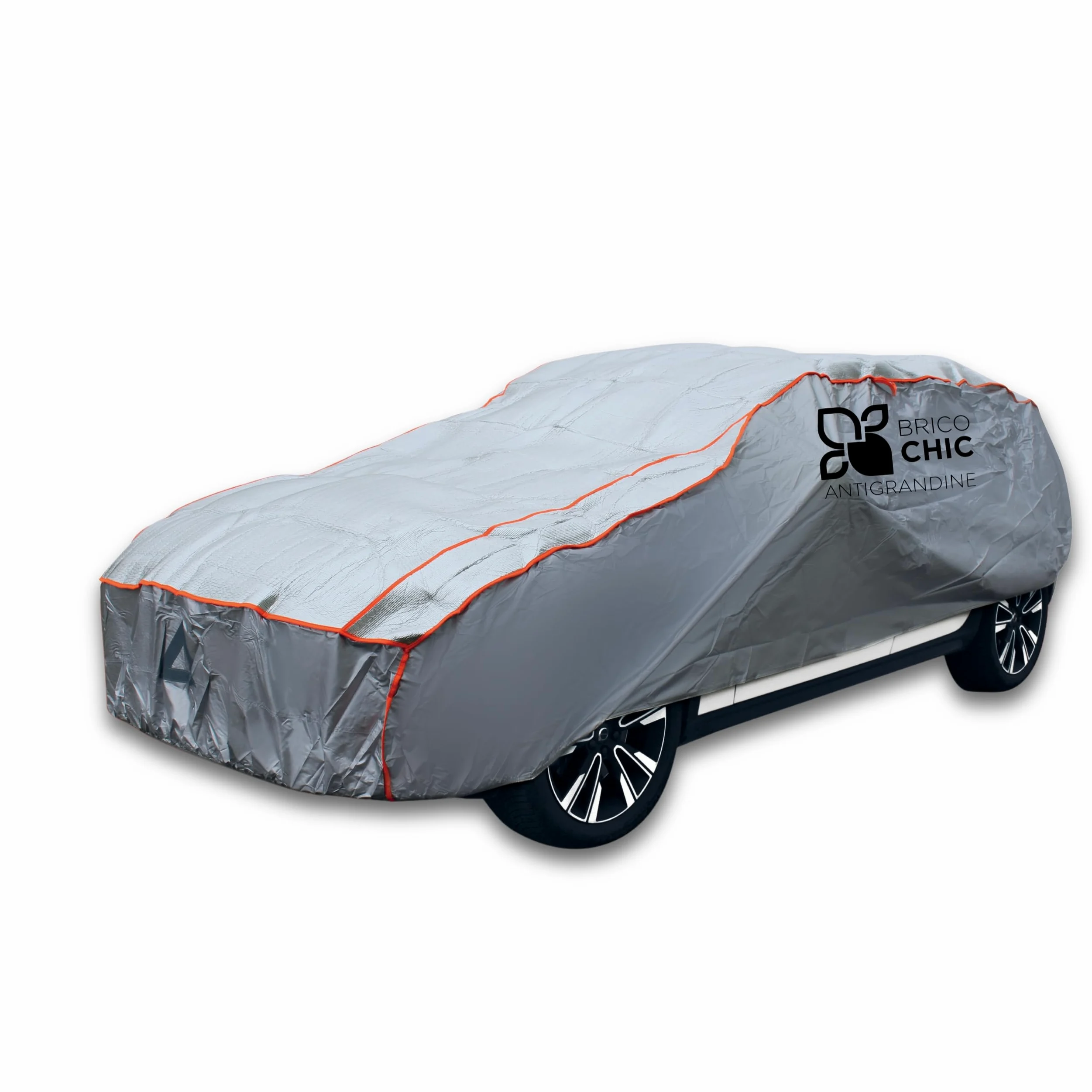 Brico Chic Funda antigranizo para Coche, 480 x 178 x 119 cm, Funda Protectora para Coche y SUV, Anti Granizo, Anti UV, Impermeable, Resistente, Exterior, 4 Estaciones, Talla L