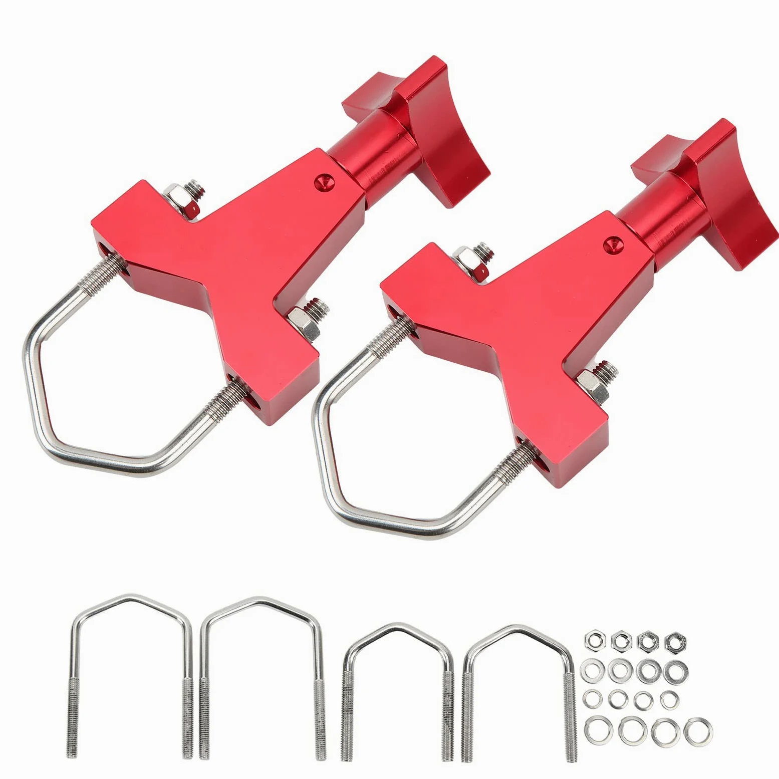 Lift Jack Mount 6061 Billet Aluminio Rojo Anodizado Reemplazo para Offroad 1in a 2.5in Tubos Redondos Cuadrados