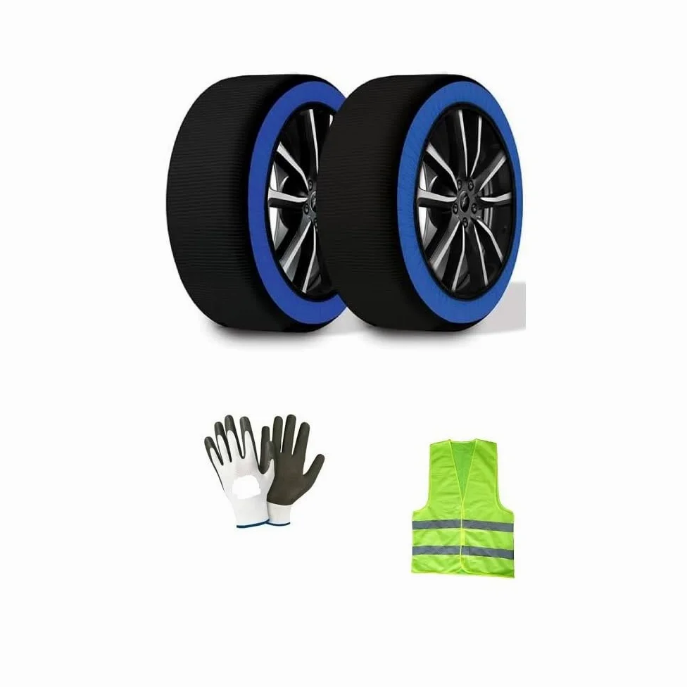 Calcetines DE Nieve Talla XL Calcetines DE Hielo para NEUMÁTICOS 175/80-16 (77964) Juego DE 2 Piezas HOMOLOGADO Goodyear para Coches MONTADOS sobre Ruedas MOTRICES Serie Star Gripper Plus