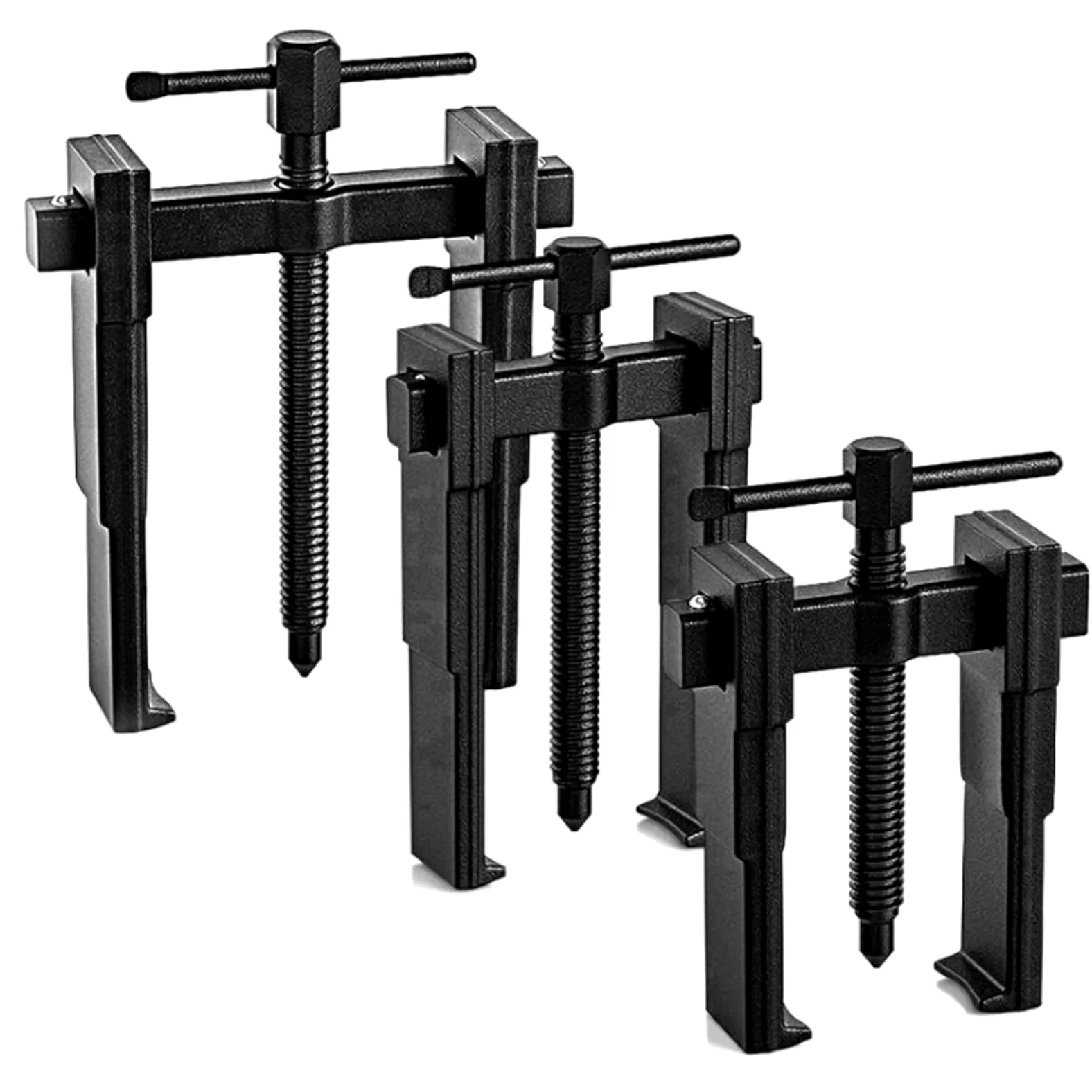 Kit de extractor de rodamientos de dos mordazas, extractor de engranajes de 3'', 4'' y 6'', patas gemelas ultrafinas, rango de 20 a 85 mm, capacidad de 1 a 4,5 toneladas, para ruedas, motocicletas,