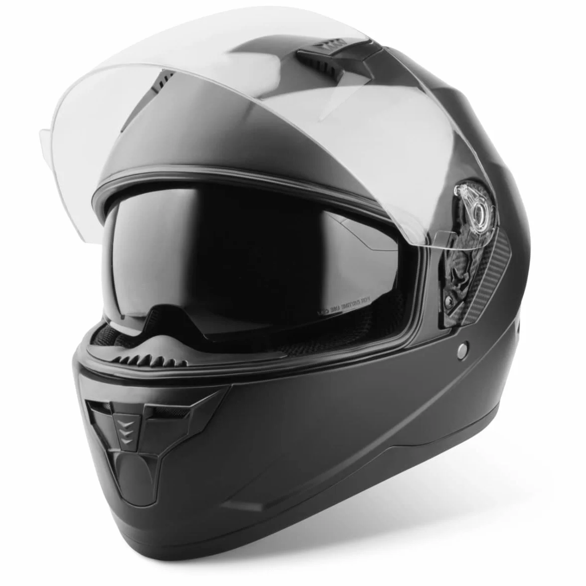 VINZ Kennet Casco Integral Moto | con Visera Solar | ECE 22.06 Homologado | Casco Scooter & Ciclomotor | En Tamaño XS - XXL | para Hombre y Mujer - Negro Mate