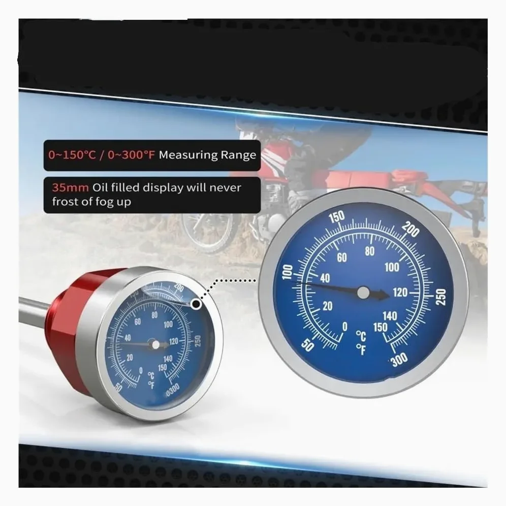 Nivel Aceite Varilla para XR650L para XR 650 L 1993-2024 Accesorios para Motocicletas Varilla De Nivel Aceite con Termómetro Y Medidor Temperatura