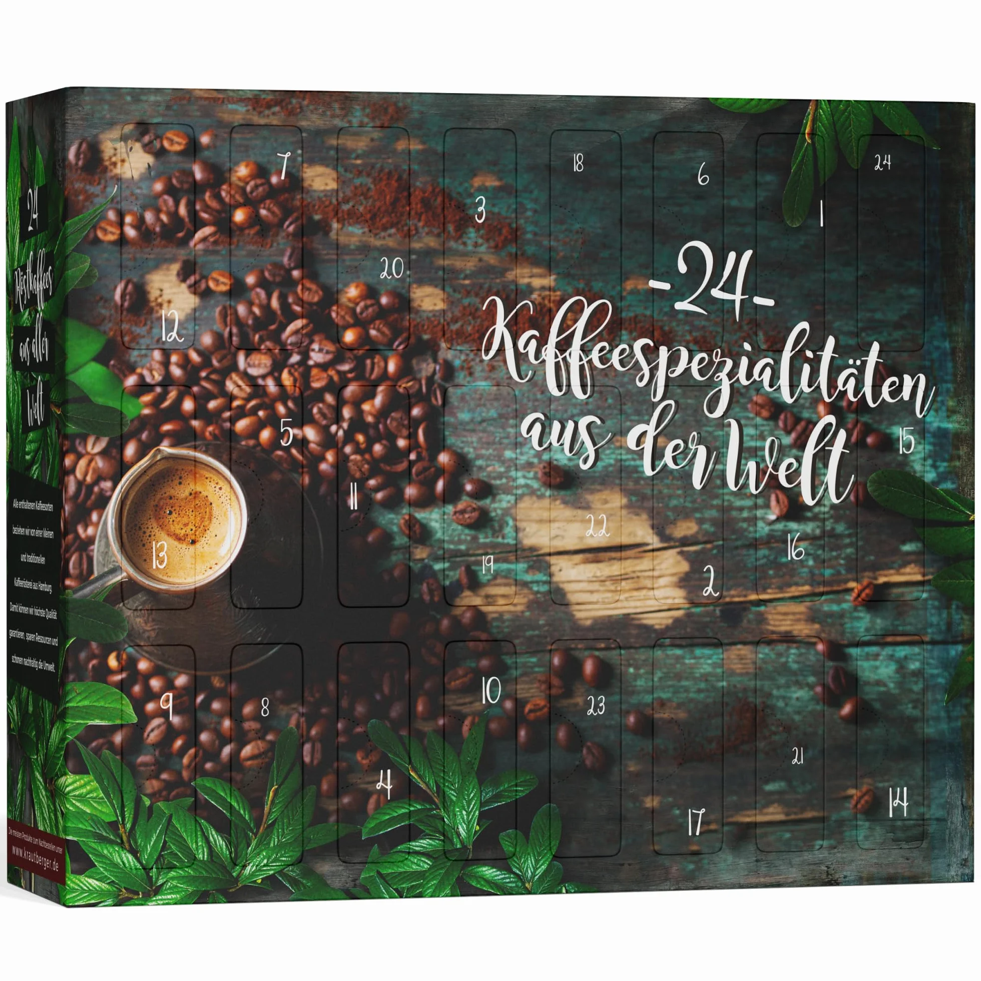 BOXILAND® Calendario de Adviento de Café Molido 2025 BIO y FAIRTRADE – 24 cafés de especialidad