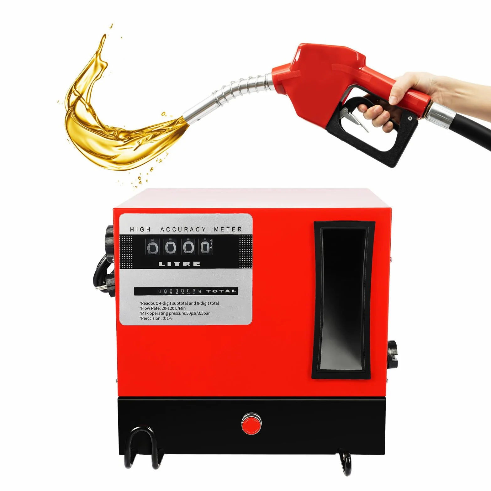 Bomba diesel autoaspirante, bomba de gasóleo bio bomba de aceite de calefacción bomba de aceite autocebante pistola 220V-240V 60 L/min 550W con filtro de combustible (220V-240V 60 L/min 550W)