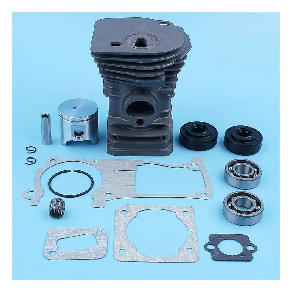 Kit de Junta de Sello de cojinete de cigüeñal y pistón de Cilindro de Motosierra de 40 mm, Compatible con Modelos 340 y 345 E.
