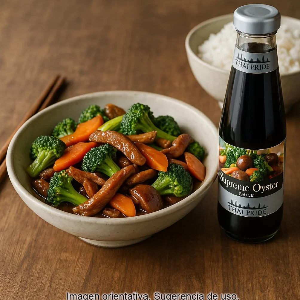 Salsa de ostras 295 ml botella vidrio condimento asiático umami wok noodles marinados