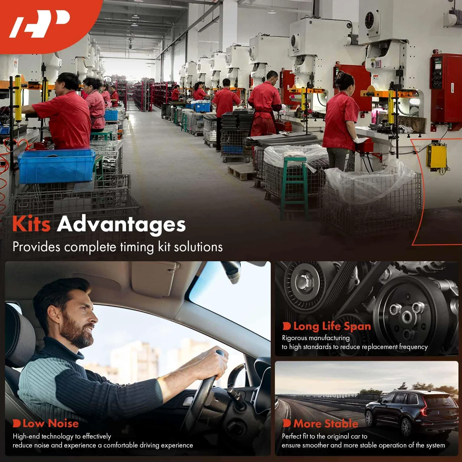 A-Premium Kit de correa de distribución del motor compatible con Honda, Acura e Isuzu | Passport 1998-2002, SLX 1998-1999, Amigo 1998-2000, Axiom 2002-2003, Rodeo 1998-2004, Rodeo Sport, Trooper, VehiCROSS