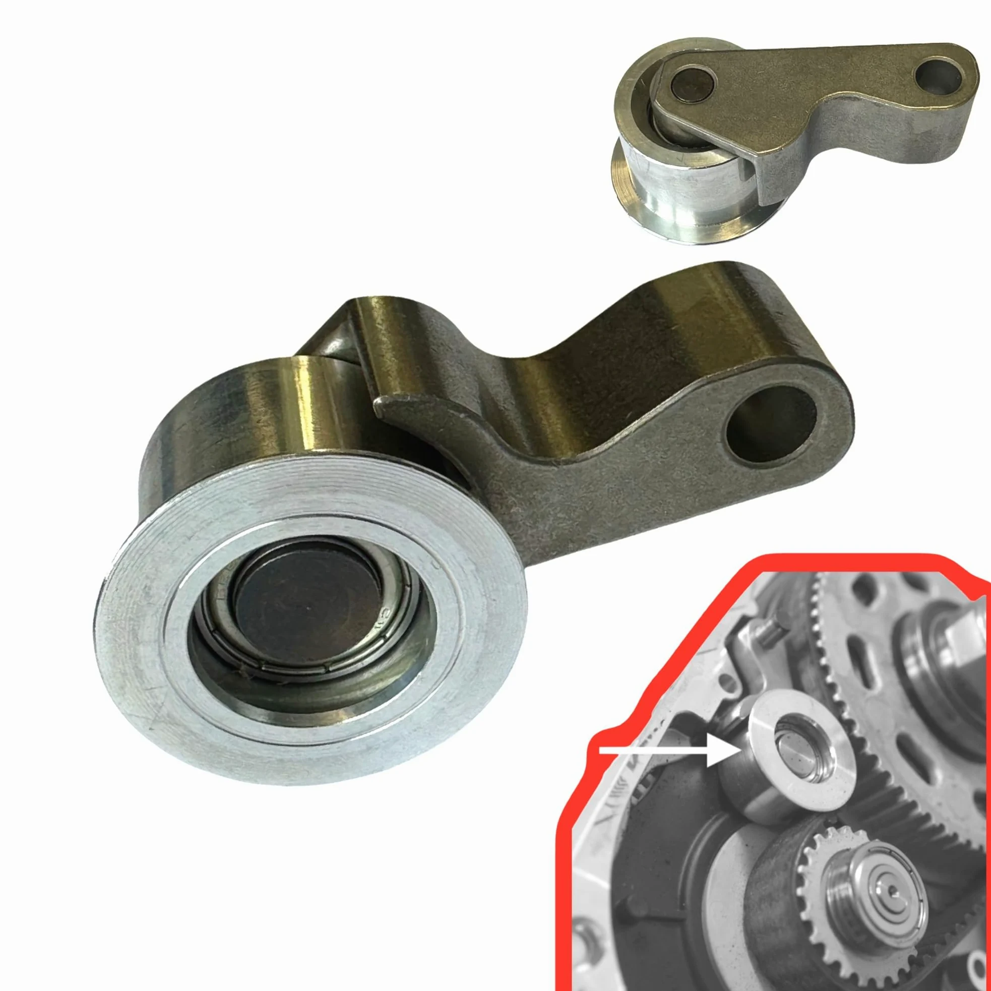 BROSE Correa dentada de repuesto para motor de Ebike Polea tensora Polea Tension Pulley C, T, TF, S y MAG Número de pieza de repuesto: G63624-100