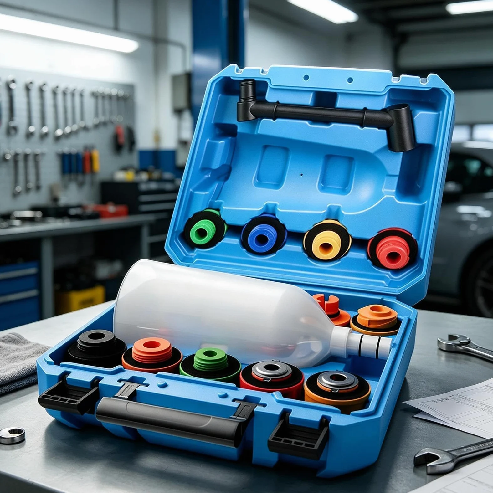 Kit de embudo para motor 16 piezas juego de embudo con purga flexible, | Kit Embudo Llenado Radiador Para Automóviles Camiones SUV De Refrigeración Radiador Purga