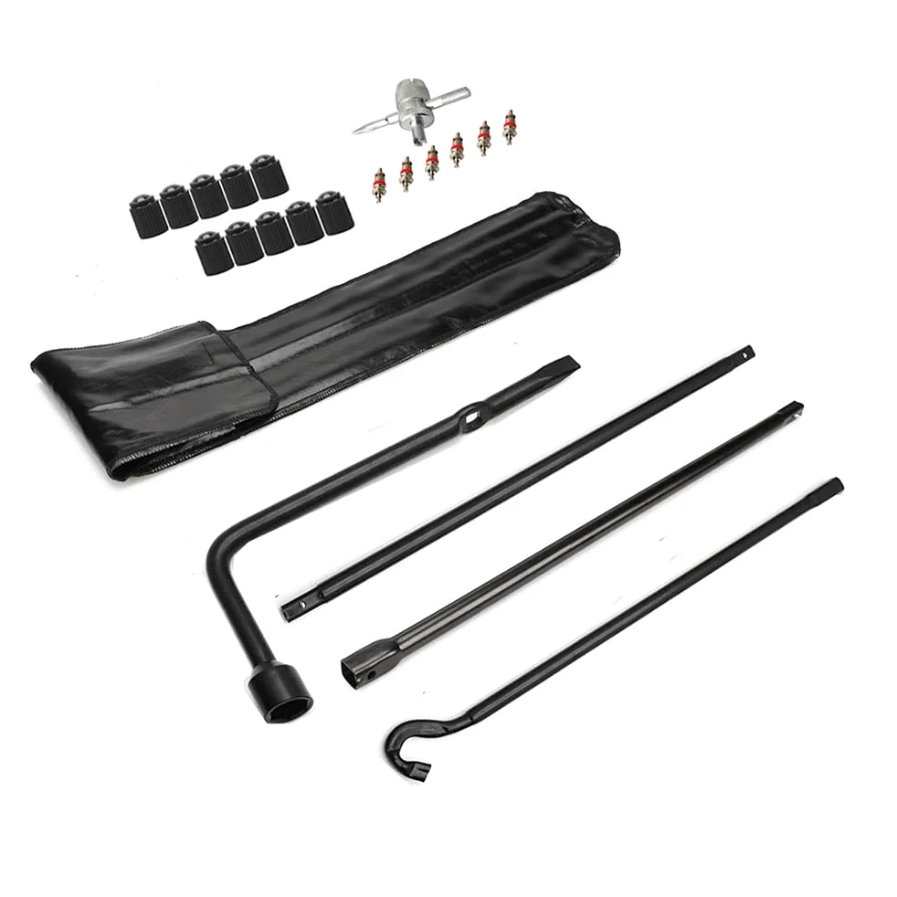 Dr.Roc Carphone Warehouse Compatible con Kit de Herramientas de neumático de Repuesto con Mango de Gato de neumático y Llave de lengüeta de rued