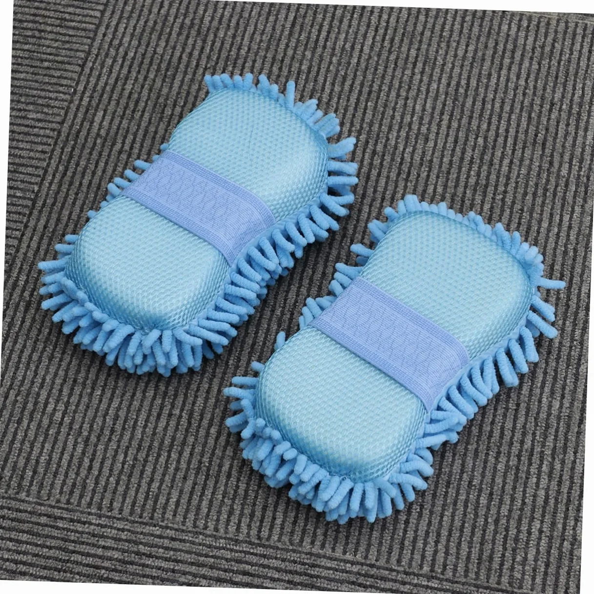 Hemobllo 6 Piezas Guantes de Microfibra Ultrafinos para Lavado de Coche Alta Absorción y para Limpieza Eficaz de Carrocería Cristales y Tapicería Color Azul