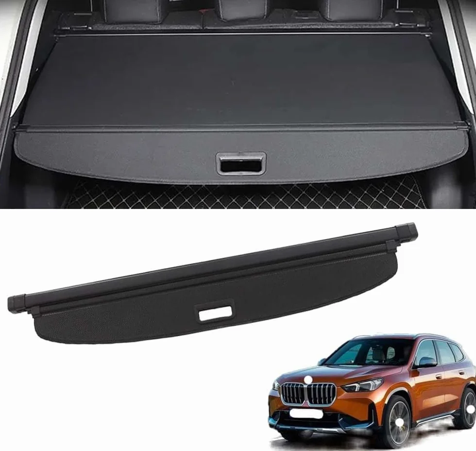 Coche Maletero Trasero Estante Cortina para BMW X1 (U11) SAV 2022, Trasero Trunk Estante de Paquetes Privacidad Cargo Protectora Cubierta