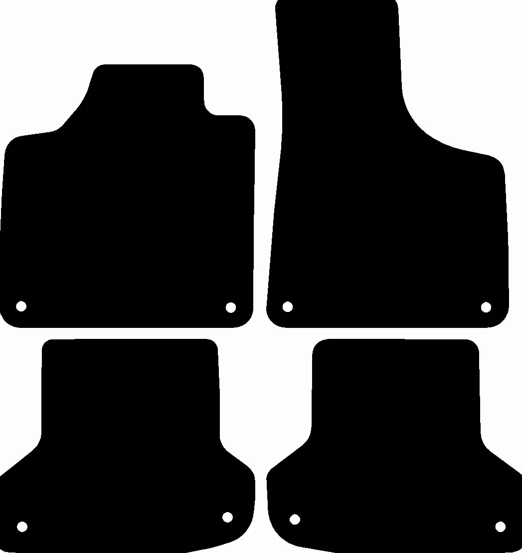 Alfombrillas adecuadas para Audi A3 8P 2003-2013 Versión: 8P Compacto / 8PA Sportback | Calidad: Luxury
