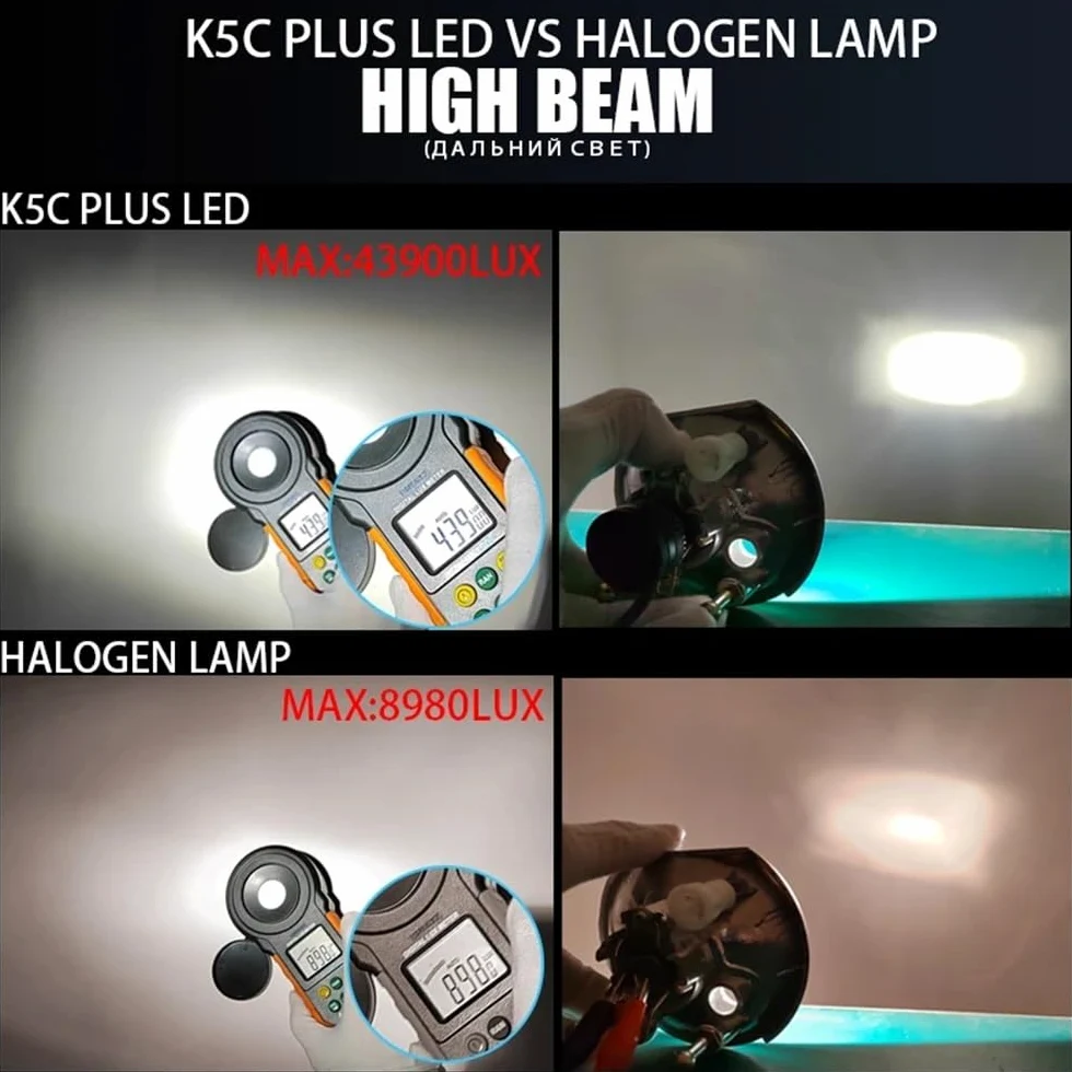 Bombilla LED for faros delanteros de coche, 140 W, K5C PLUS, H7, H11, H1, H4, 4300 K, LED HB3, HB4, doble tubo de cobre, kit de luces LED for coche, 12 V, 2 unidades(4300K White Yellow,9012(HIR2))