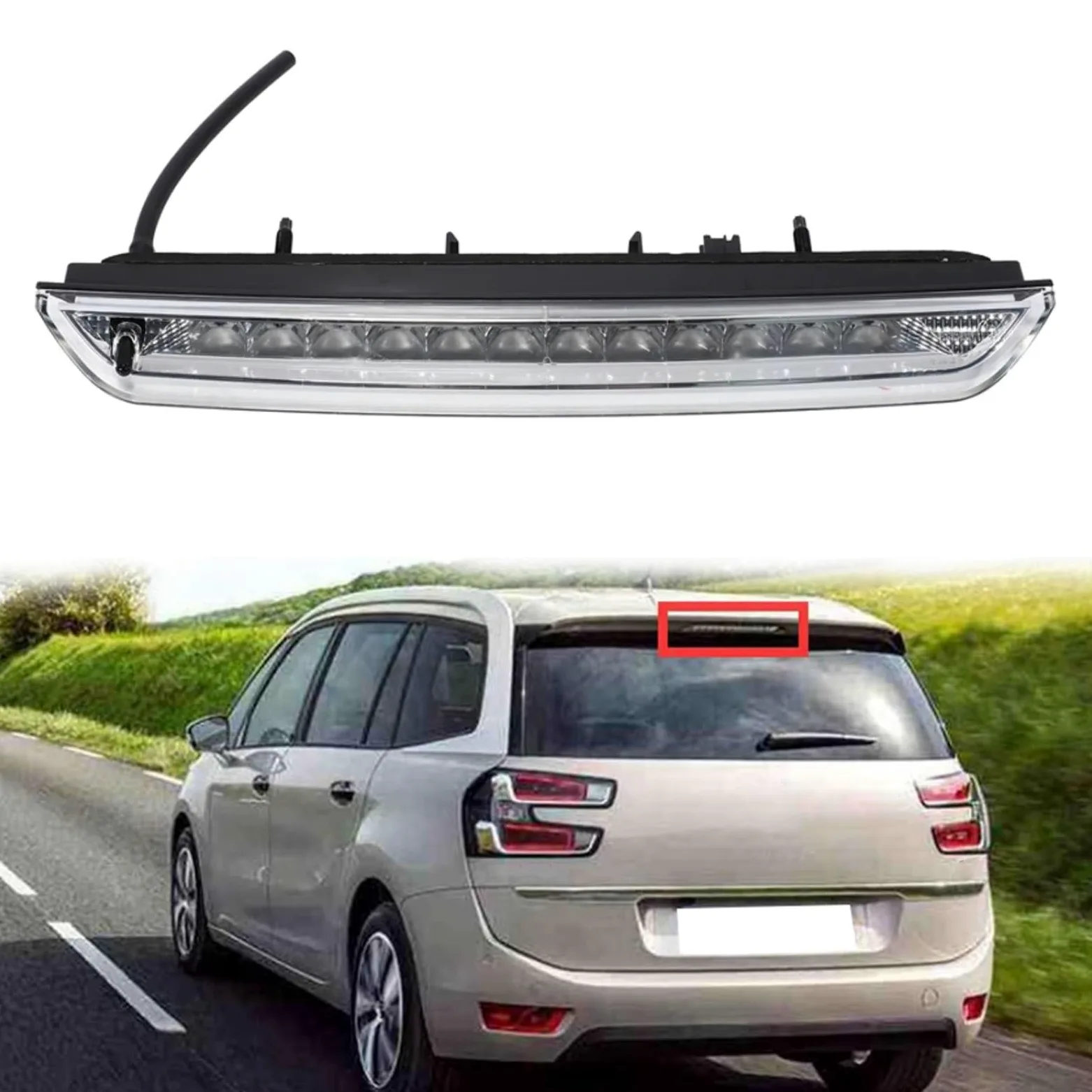 Tercera Luz Stop Compatible Con Citroen Para C4 Tercera Luz Freno Trasera Pieza Repuesto Para Coche Accesorios 6351LX