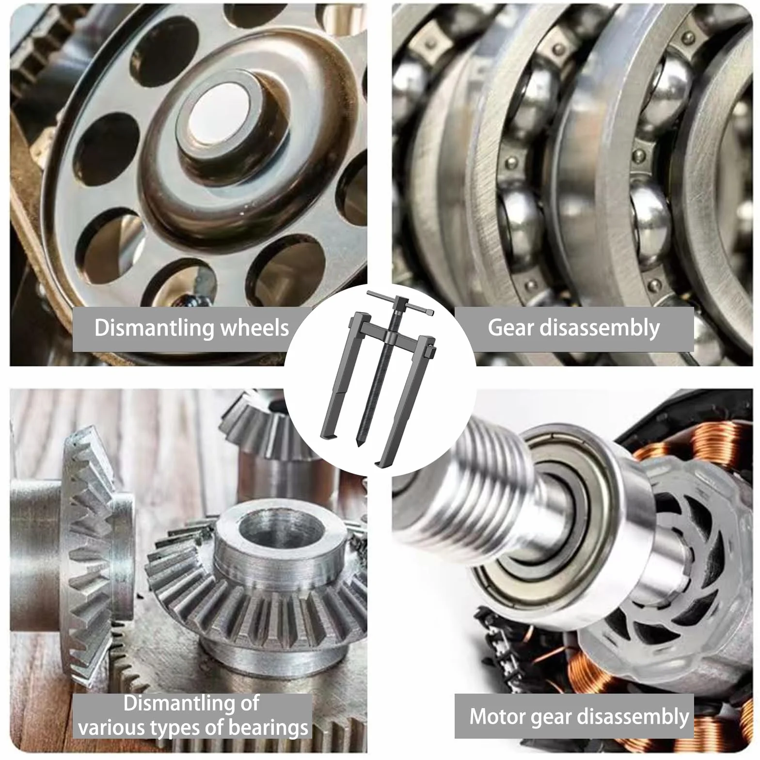 2 extractores de brazo de limpiaparabrisas, extractor de limpiaparabrisas ajustable, brazo de limpiaparabrisas, herramienta de desmontaje de abrazaderas de polo, extractor de brazo