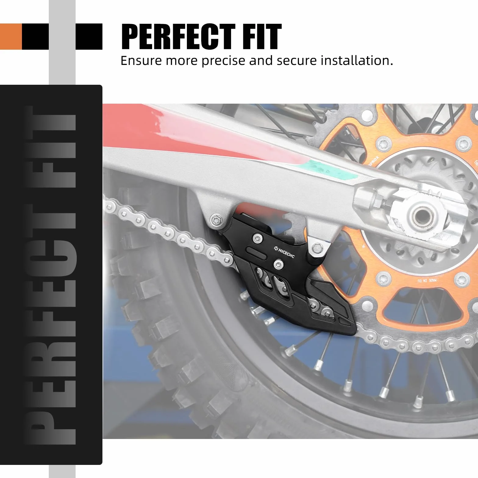 NICECNC Guía de Cadena de Motocicleta Compatible with 690 Enduro R/SMC R, Ver Accesorios, Color Negro