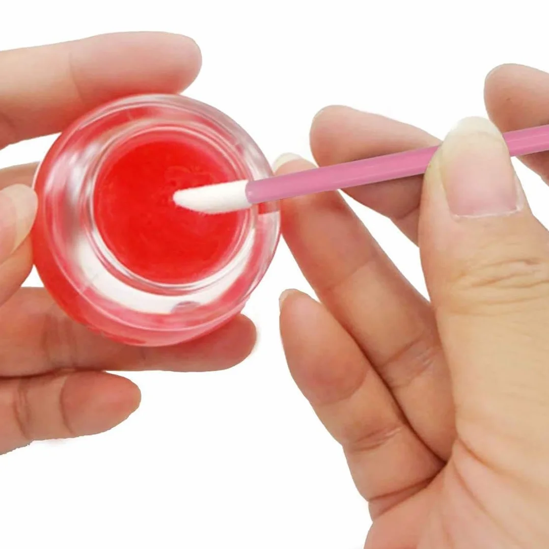Pinceles Desechables para Labios, Pintalabios, Cejas, Juego de Herramientas de Belleza Rosa